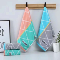 色纱菱形，色纱熊头, 色纱彩条, 色纱雨点, 色纱love, 色纱运动,色纱招财猫, 色纱茶壶等图案毛巾成人洗脸面巾柔软家用男女吸水加厚不掉毛礼品毛巾