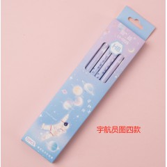 宇航员图一款 宇航员图二款 宇航员图三款 宇航员图四款 卡通女孩图一款 卡通女孩图二款 卡通女孩图三款 卡通女孩图四款	卡通铅笔12支木HB铅笔小学生专用素描儿童笔套装