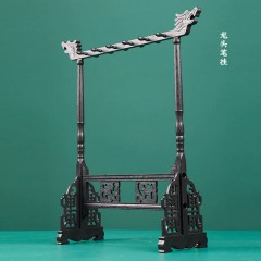 仿鸡翅木笔架书法专用毛笔架文房四宝新中式摆件毛笔笔架